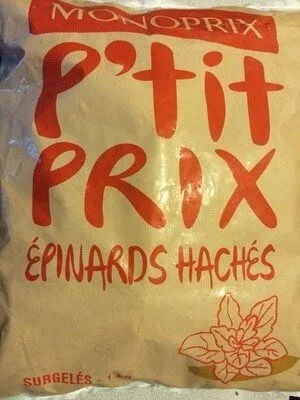 Épinards hachés surgelé