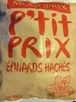 Épinards hachés surgelé