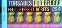 Torsades Pur Beurre feuilletées et dorées