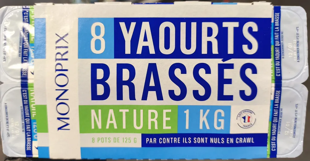 Yaourts brassés nature