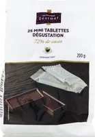 Mini tablettes de chocolat noir, 72% de cacao