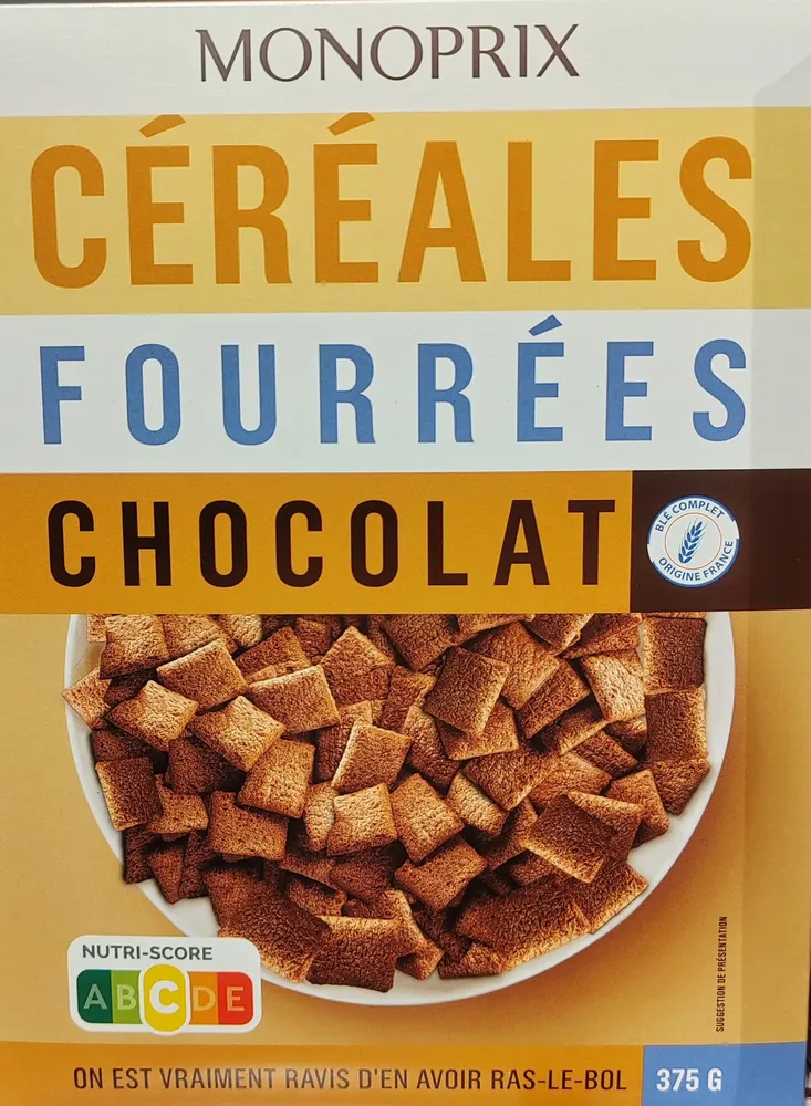 Céréales Fourrées chocolat