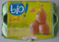 6 oeufs frais BIO - Poules élevées en plein air