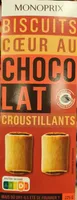 Biscuits cœur au chocolat croustillants