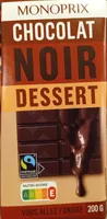 Chocolat noir pâtissier dessert