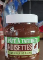 Pâte à tartiner noisettes sans huile de palme