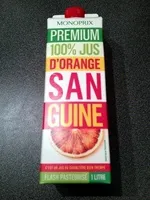 Premium 100% jus d'orange sanguine