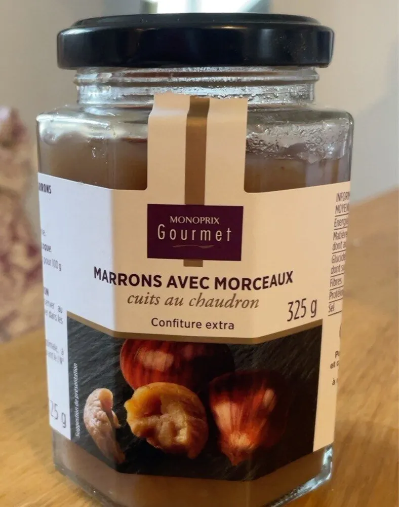 Marrons avec morceaux cuits au chaudron confiture extra