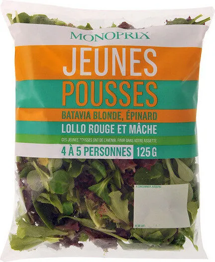 Jeunes pousses Batavia blonde, épinard, lollo rouge & mâche
