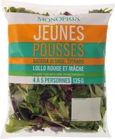 Jeunes pousses Batavia blonde, épinard, lollo rouge & mâche