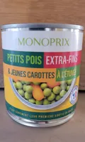 Petits pois extra-fins & jeunes carottes à l'étuvée
