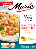 Papillote de Crevettes Petits légumes et riz