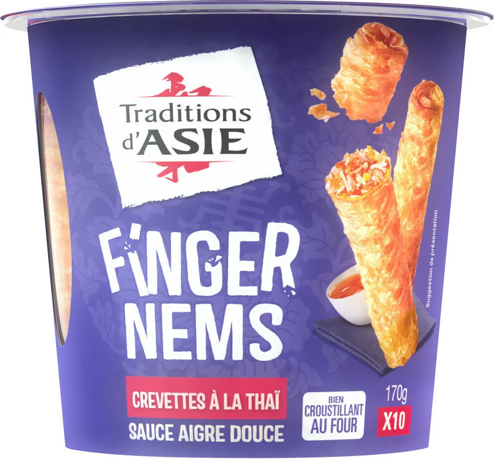 FINGER NEMS CREVETTE A LA THAÏ TDA 170G