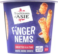 FINGER NEMS CREVETTE A LA THAÏ TDA 170G