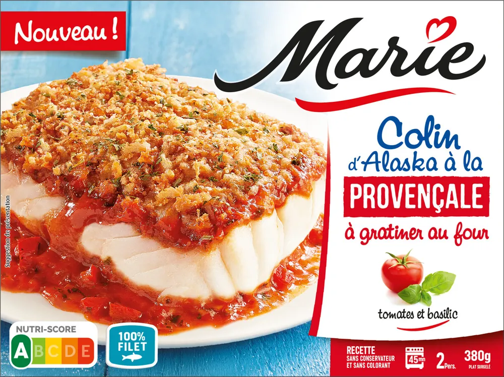 Colin d'Alaska à la Provençale à gratiner au four
