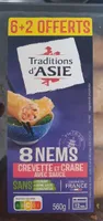 8 nems crevette et crabe avec sauce
