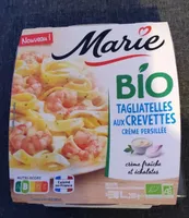 Tagliatelles aux crevettes bio