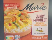 Curry de Poulet riz parfumé légumes fondants