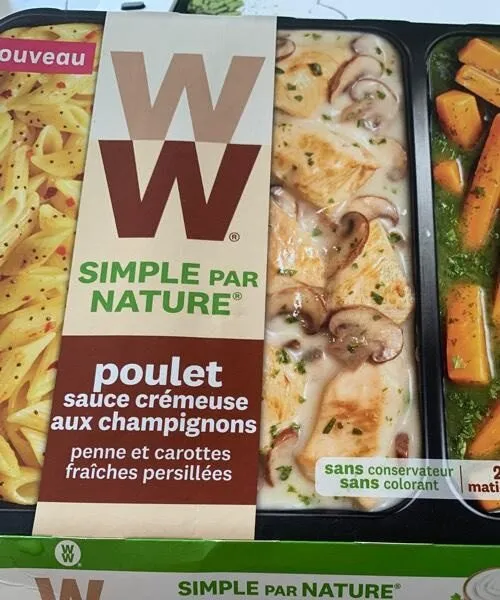 Poulet sauce cremeuse aux champignons