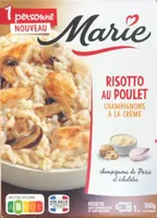 Risotto au poulet champignons à la crème