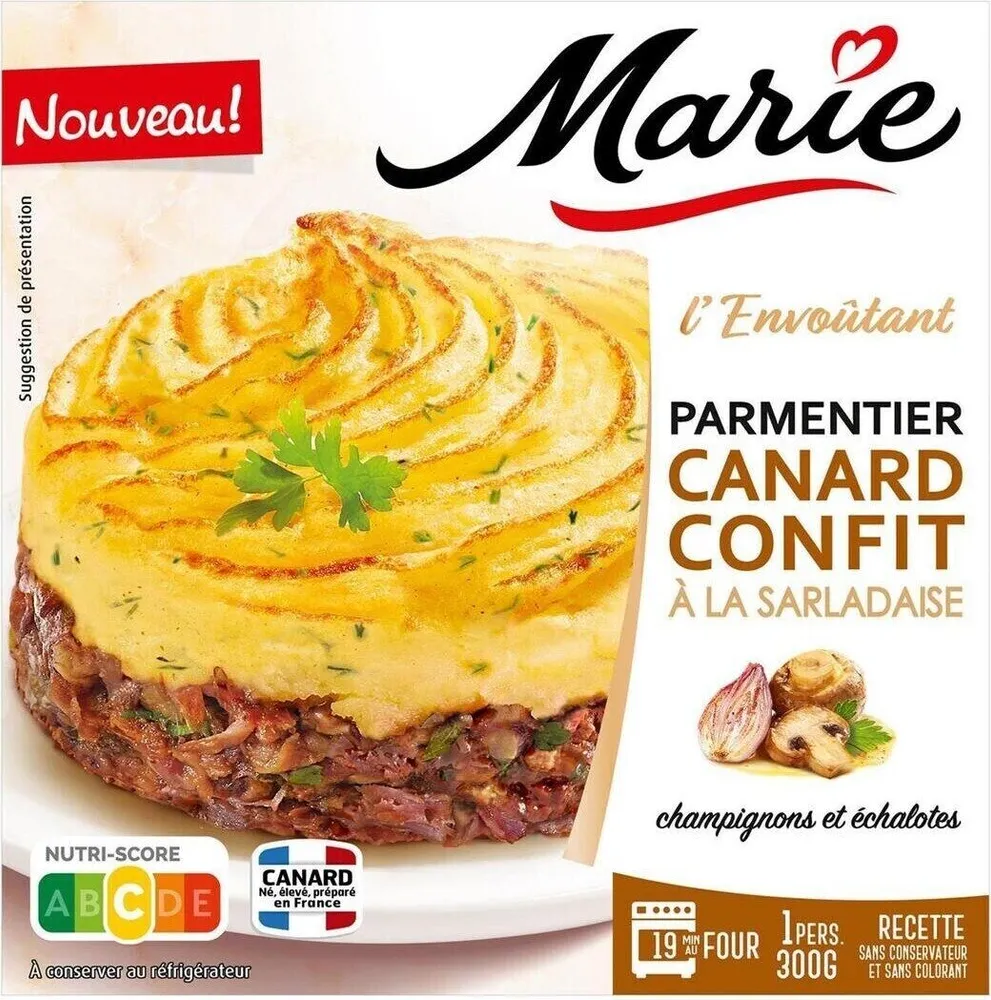 Parmentier canard confit a la sarladaise