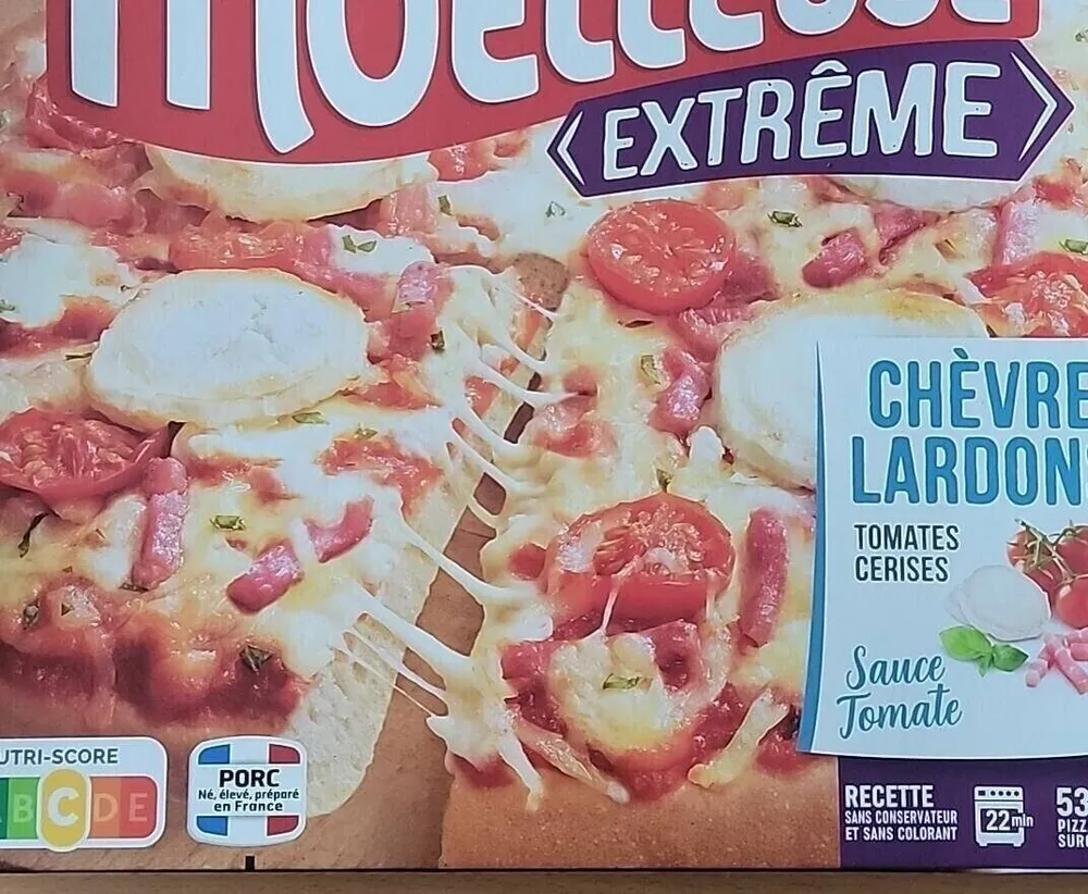 Pizza Crousti Moelleuse chèvre lardons