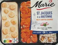 St Jacques à la bretonne riz et carottes cuisinées