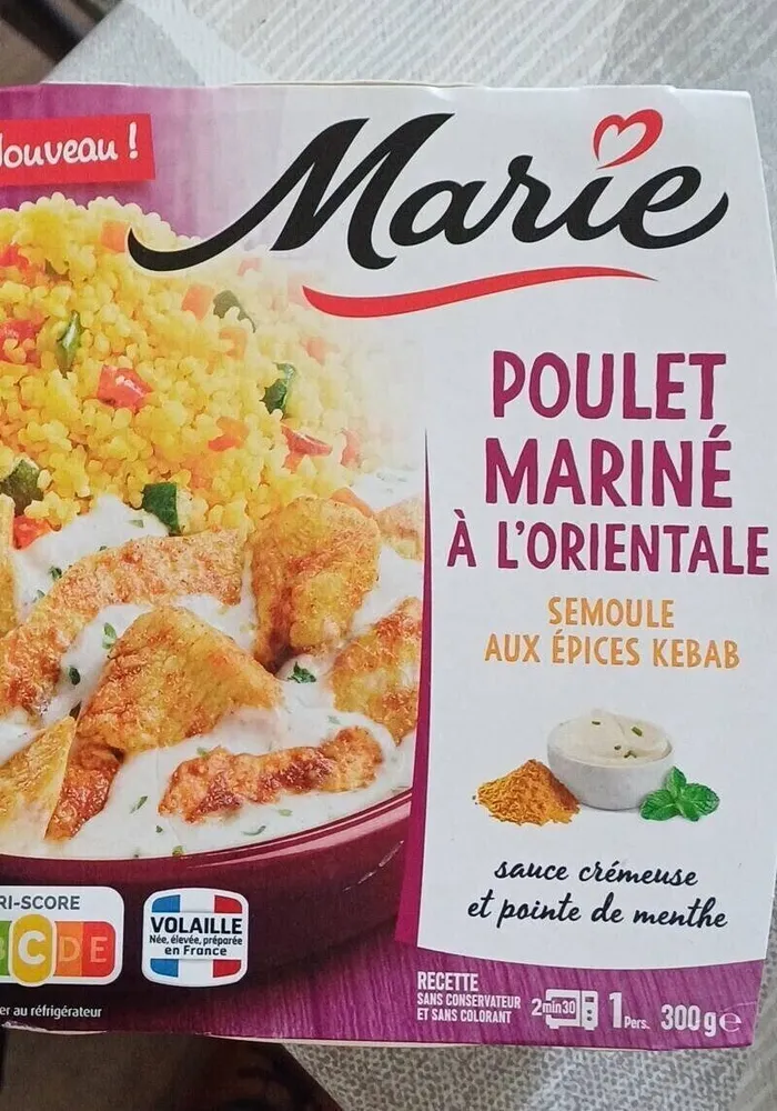 Poulet mariné à l'orientale