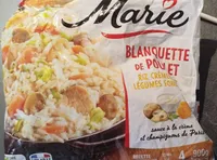 BLANQUETTE DE POULET RIZ CRÉMÉ LÉGUMES FONDANTS
