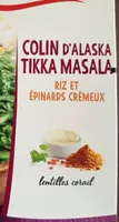 COLIN D'ALASKA TIKKA MASALA RIZ ET ÉPINARDS CRÉMEUX