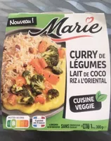 Curry de légumes lait de coco