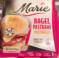 Bagel Pastrami Mozzarella sauce aux 2 poivres