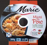 Mijoté de porc lentilles cuisinées à la provençale