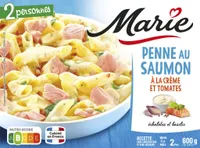 Penne au Saumon à la crème et tomates
