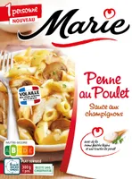 Penne au Poulet, Sauce aux champignons