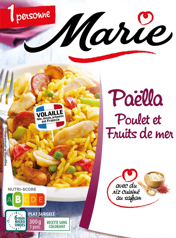 Paella, Poulet et Fruits de mer