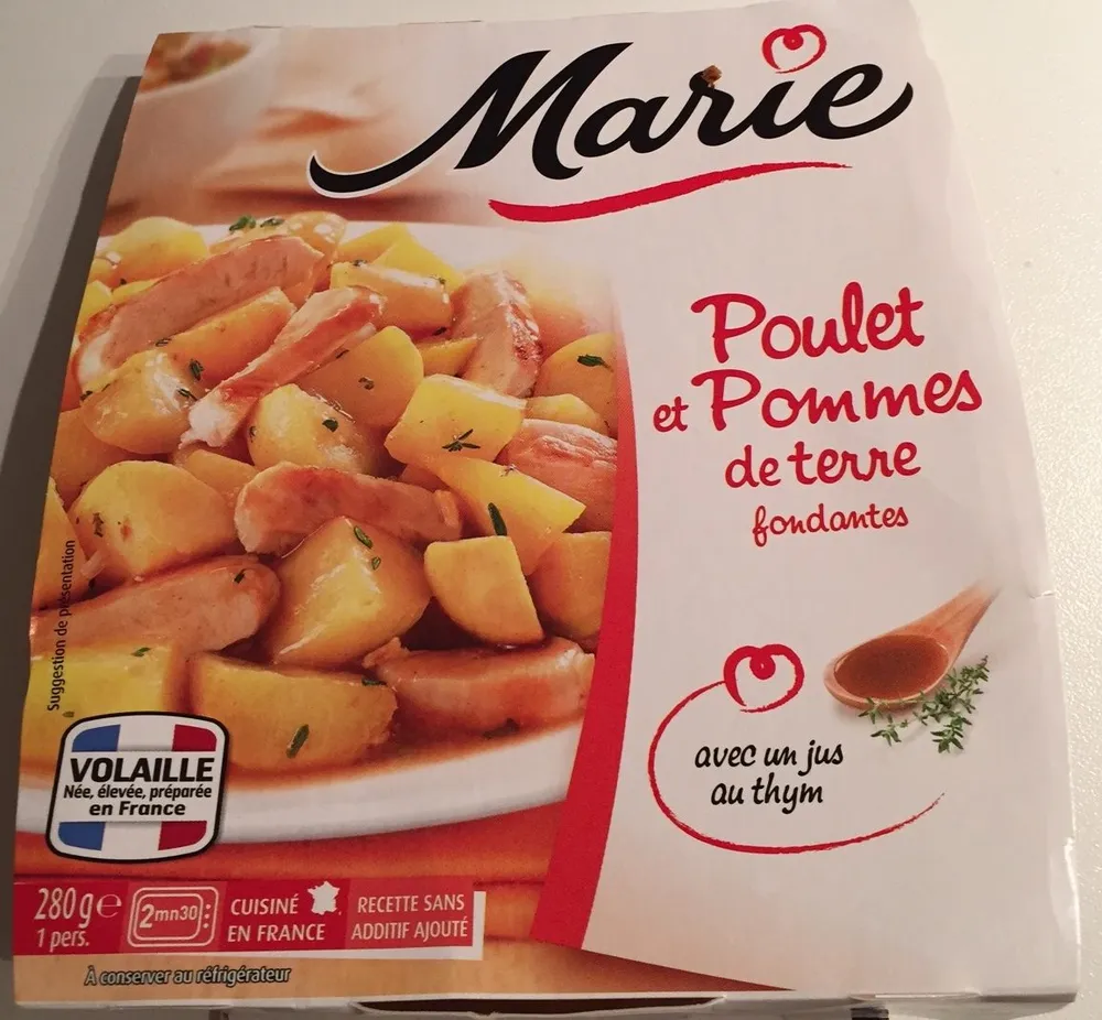 Poulet et pommes de terre fondantes