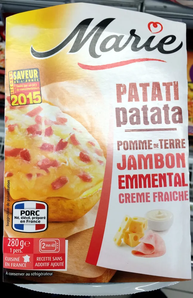 Patati Patata, Pomme de Terre Jambon Emmental Crème Fraîche