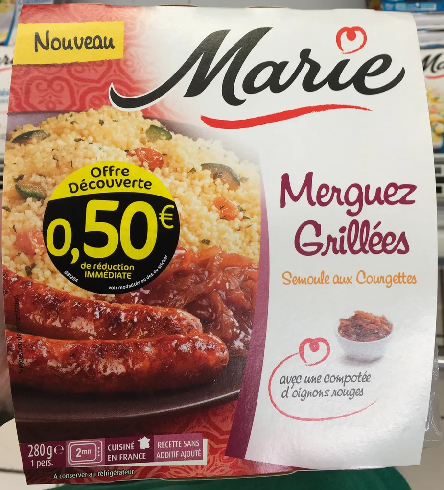 Merguez Grillées Semoule aux Courgettes