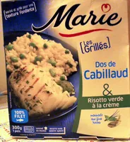 Les grillés Dos de cabillaud et risotto verde à la crème