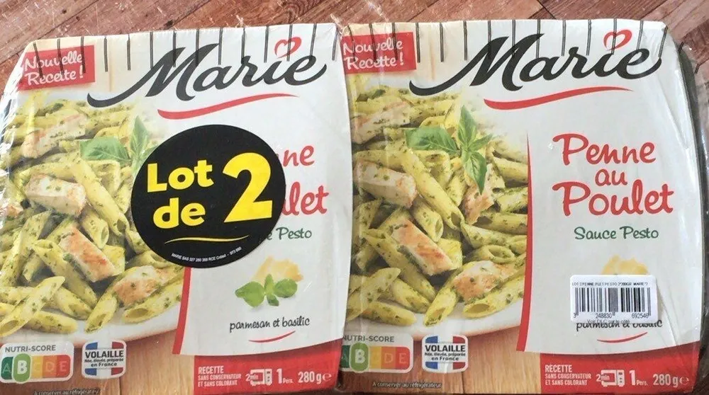 Penne au poulet sauce pesto