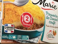 Parmentier de canard confit, purée à la crème fraîche
