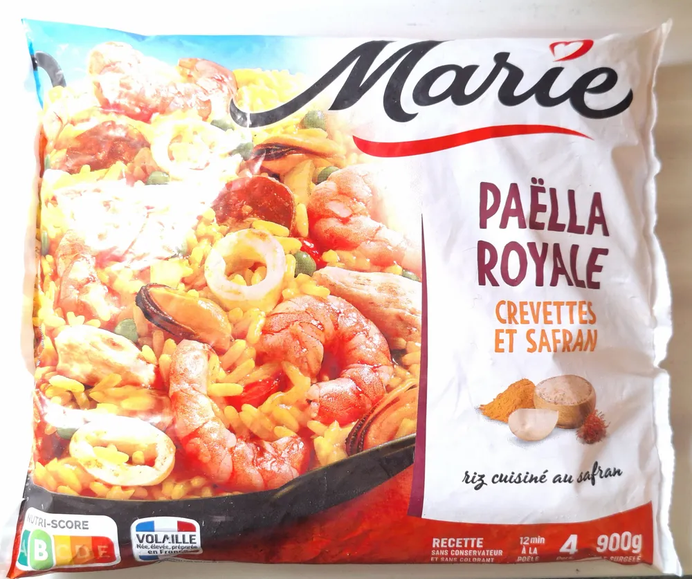 Paëlla royale aux petites gambas et au safran