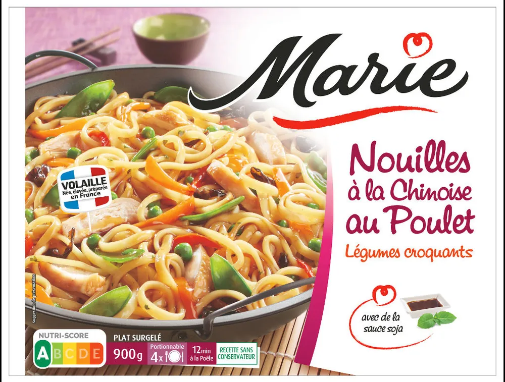 Nouilles à la Chinoise au Poulet, légumes croquants
