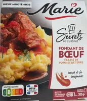 Fondant de bœuf écrasé de pommes de terre, sauce à la basquaise