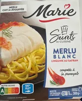 Merlu blanc compotée à la provençale, linguine au safran