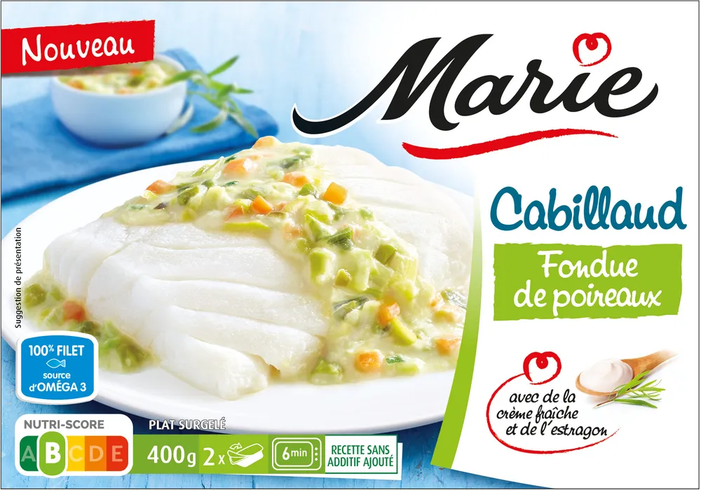 Cabillaud fondue poireaux