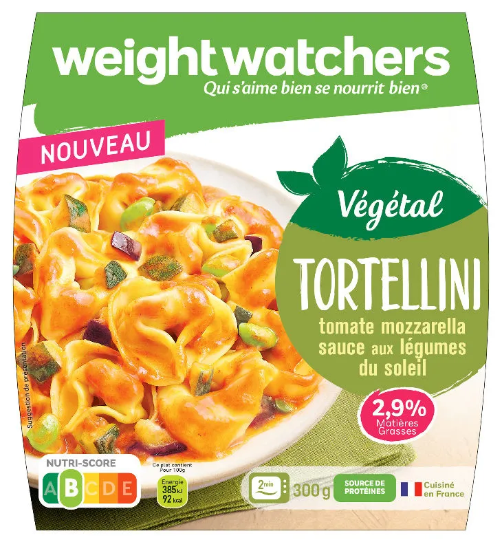 Tortellini tomate Mozzarella, sauce aux légumes du soleil