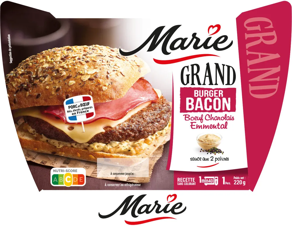 Grand Burger Bacon - Bœuf charolais emmental XL