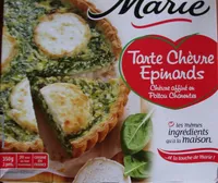 Tarte chèvre épinards Marie